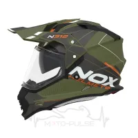 Мотошолом NOX N312 Drone Khaki Orange XXL